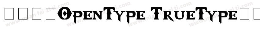 宋体常规OpenType TrueType字体字体转换